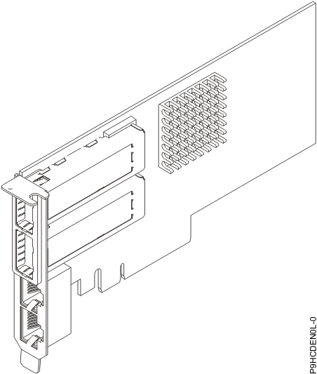 PCIe3 LP 4-port (10 Gb FCoE and 1 GbE) Copper and RJ45 Adapter