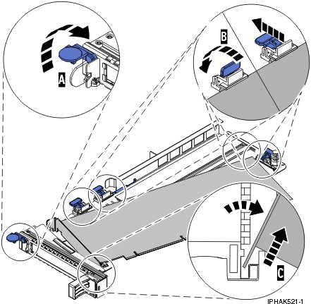 Adapter removed from the PCI adapter single-width cassette.