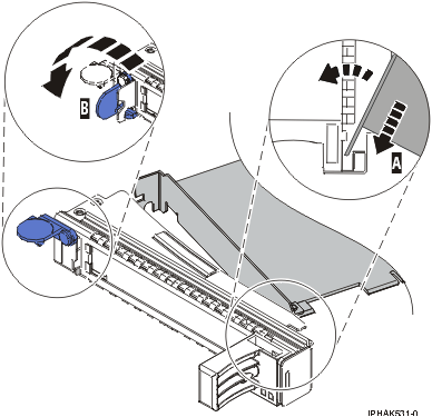 Adapter removed from the PCI adapter single-width cassette.