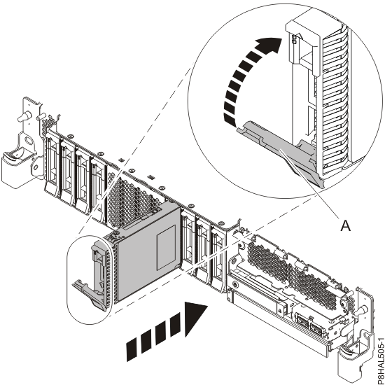 Replacing the disk drive in an expanded function system.