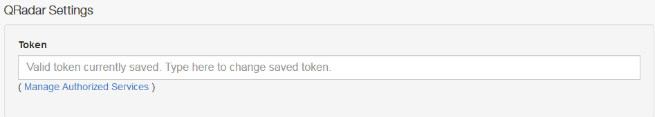 Authorization token screen