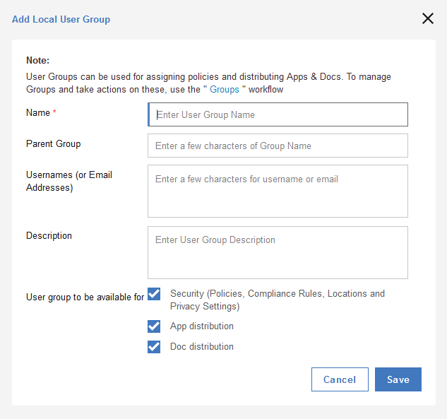 Add MaaS360 User Group