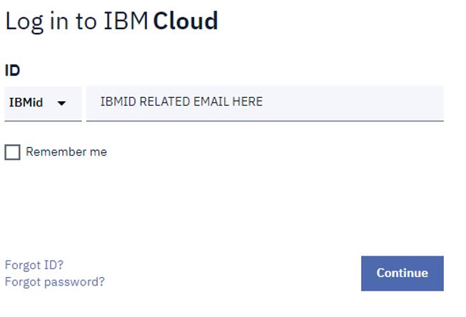 Log in to IBM Cloud