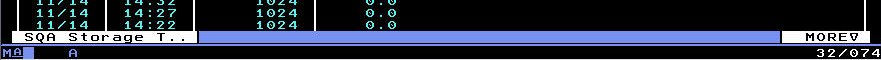 workspace footer with minimized subpanel and MORE indicator