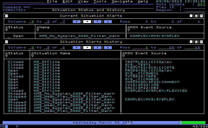 Customized workspace view that shows a column with a modified caption and width.