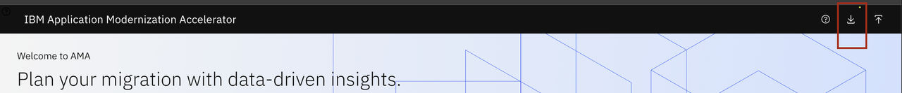 Select the Bulk Export Icon in header