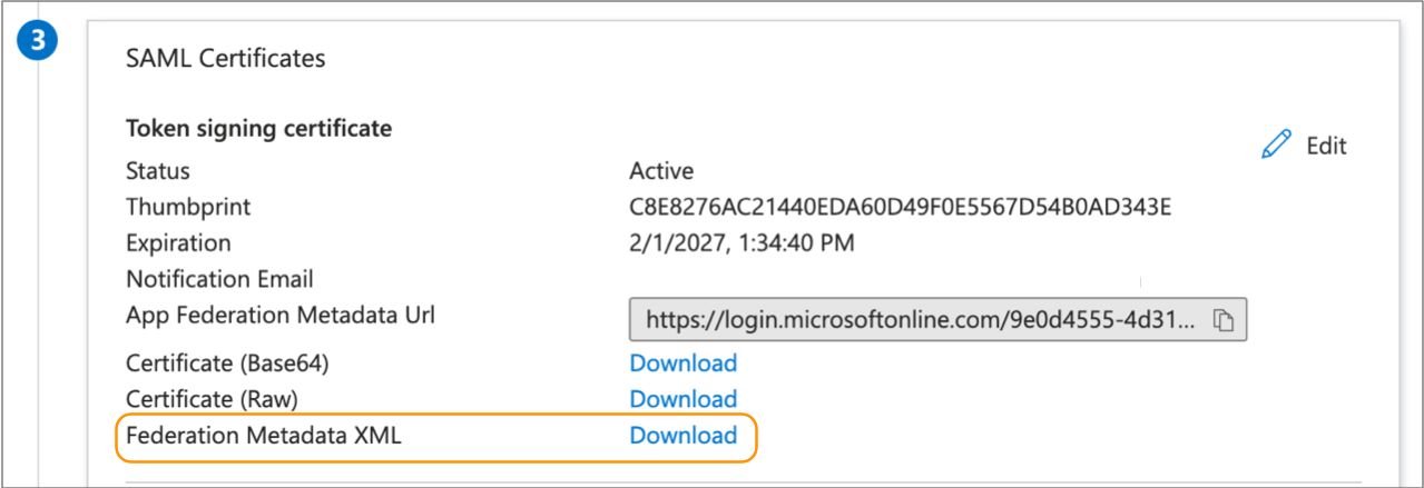 Downloading the Federation Metadata XML