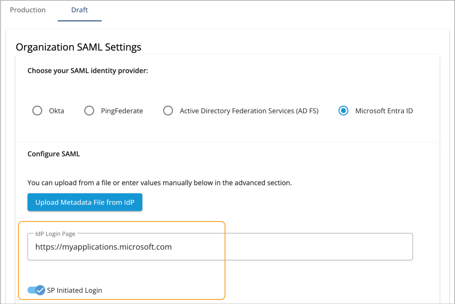 Values automatically populated from the uploaded metadata