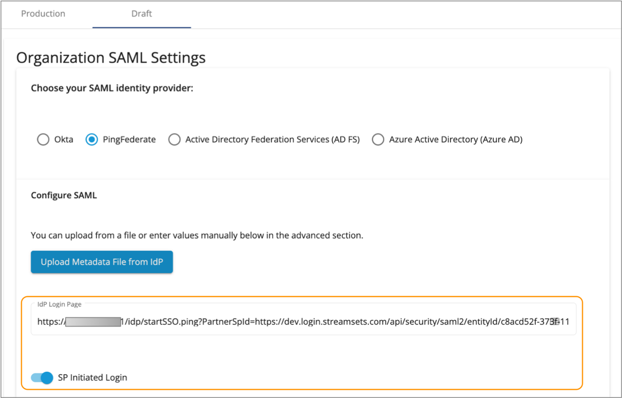 Values automatically populated from the uploaded metadata