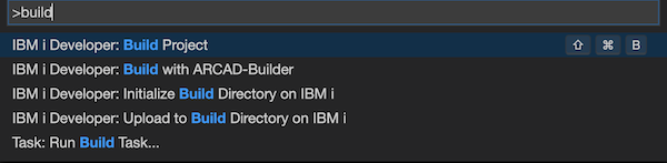 IBM i Developer: Build Project