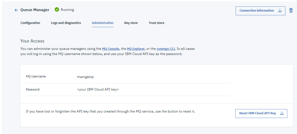shows the Administration tab
