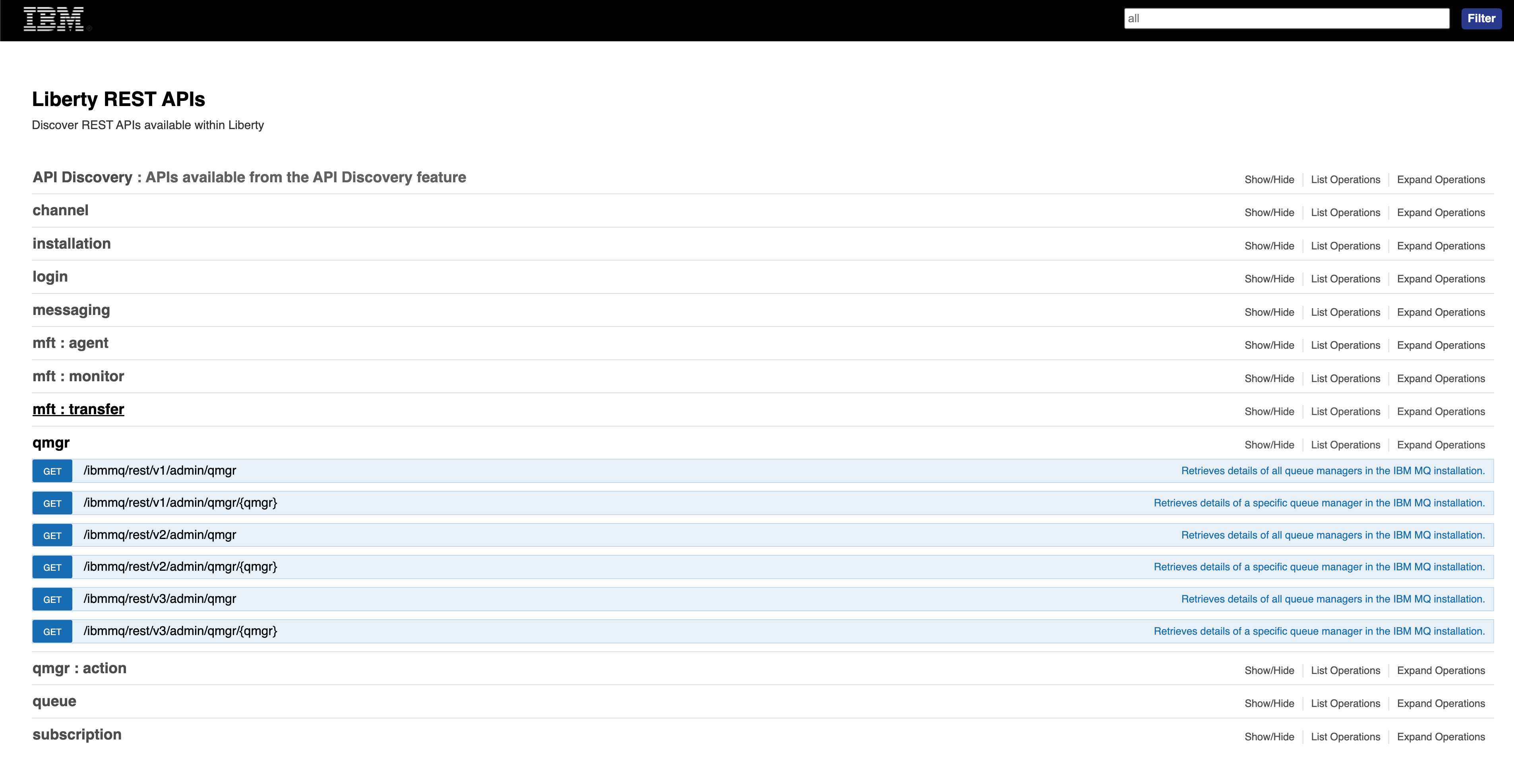 Shows the swagger window
