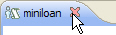 Image shows how to close the BOM Editor.