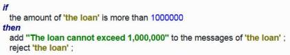 Image shows the contents of the maximum amount rule.
