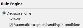Image shows automatic exception handling in conditions.
