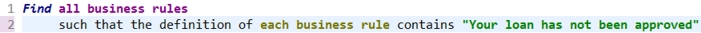 Image shows the approval query.
