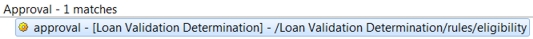 Image shows the approval query results.