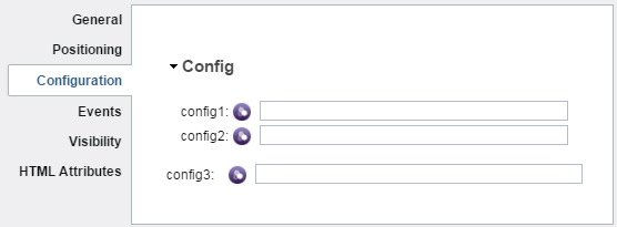 Config group with the config1 and config2 configuration properties