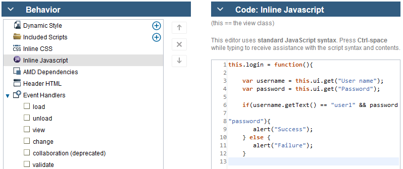 Example of inline JavaScript that uses the keyword this.