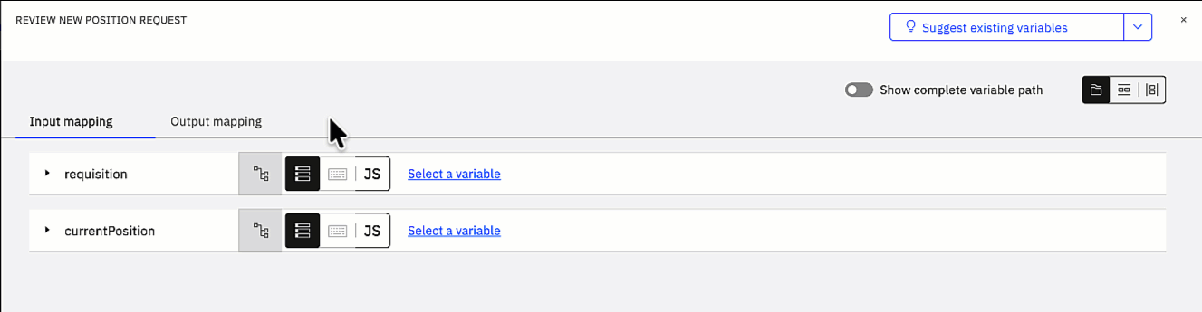 Animated GIF showing cursor enter a variable using JavaScript