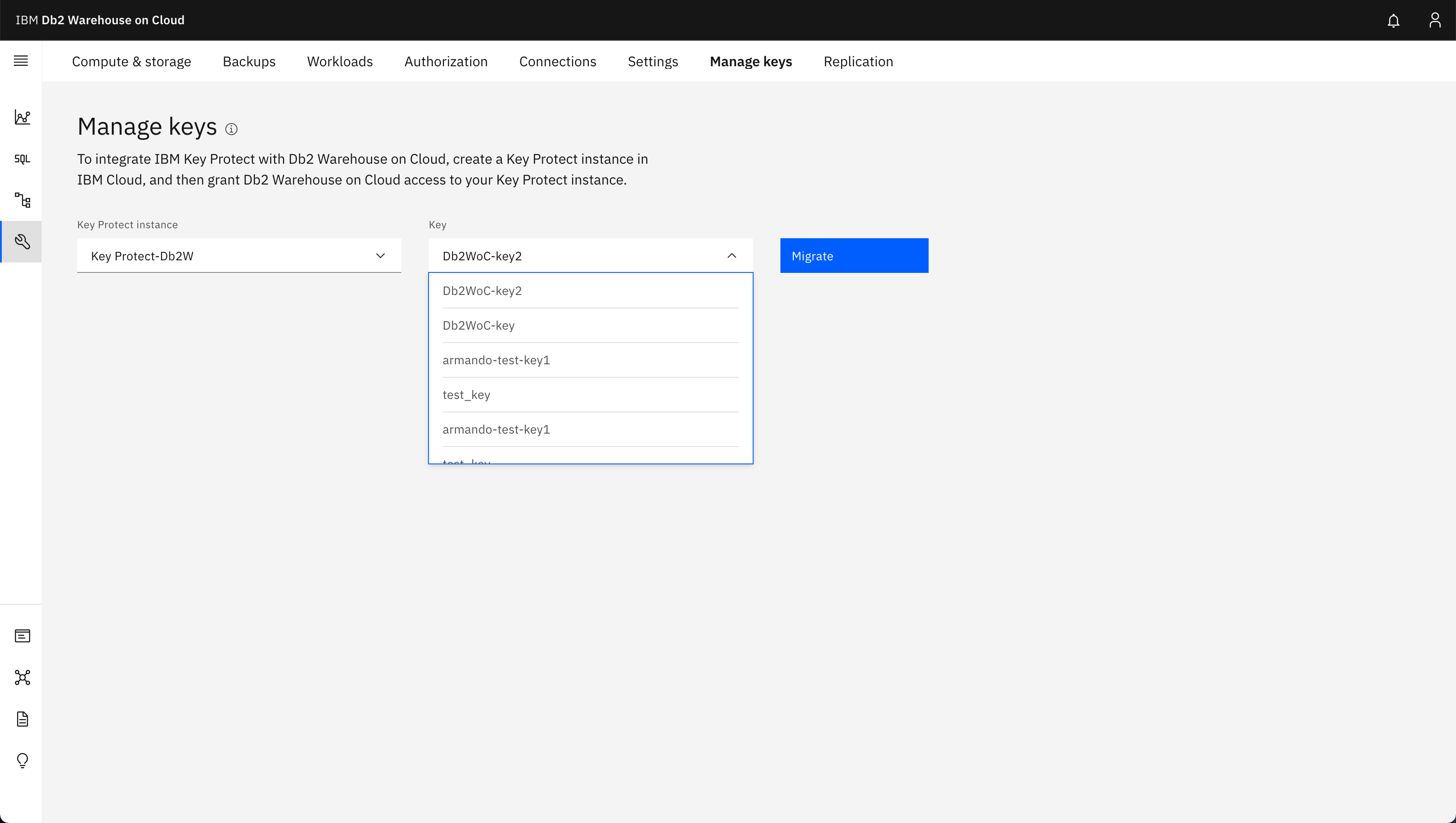Screen capture of the hamburger menu