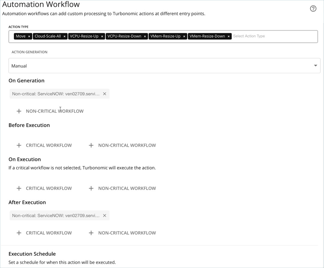 Automation workflow dialog