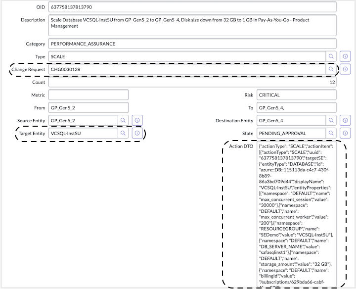 Matching business rules between Turbonomic and ServiceNow