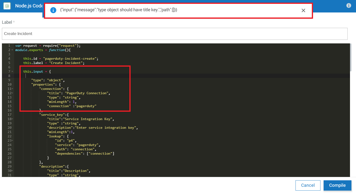 Error handling
