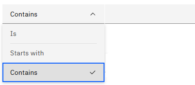Image of drop down query field