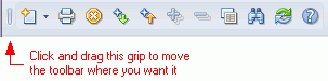 Grip bar on toolbar