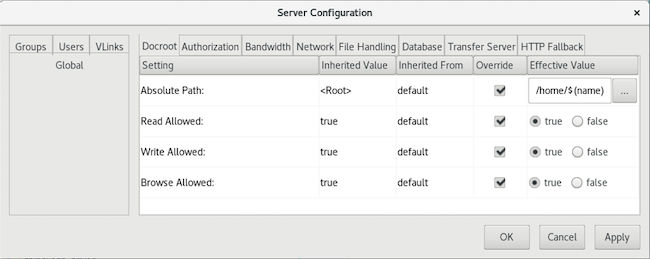 Docroot configuration options.