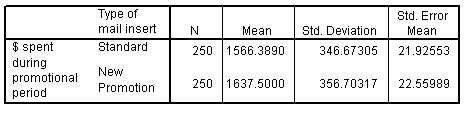 اختبار ت للعينات المستقلة - جدول الإحصاء الوصفي لكلا المجموعتين