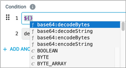 List of valid expression elements