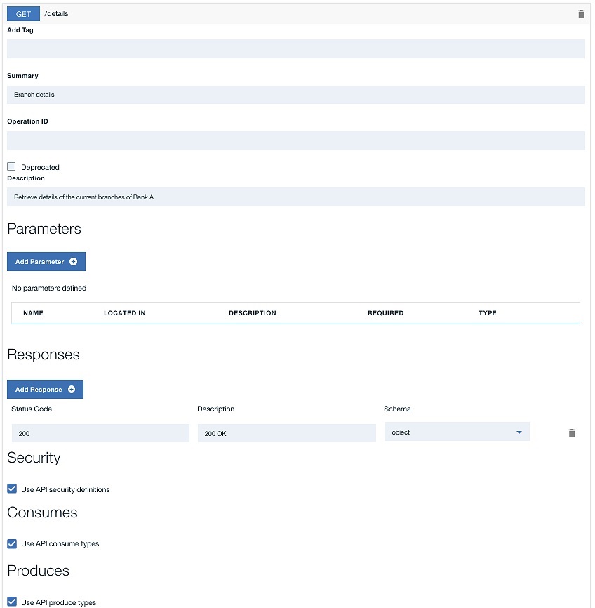 The GET /details operation