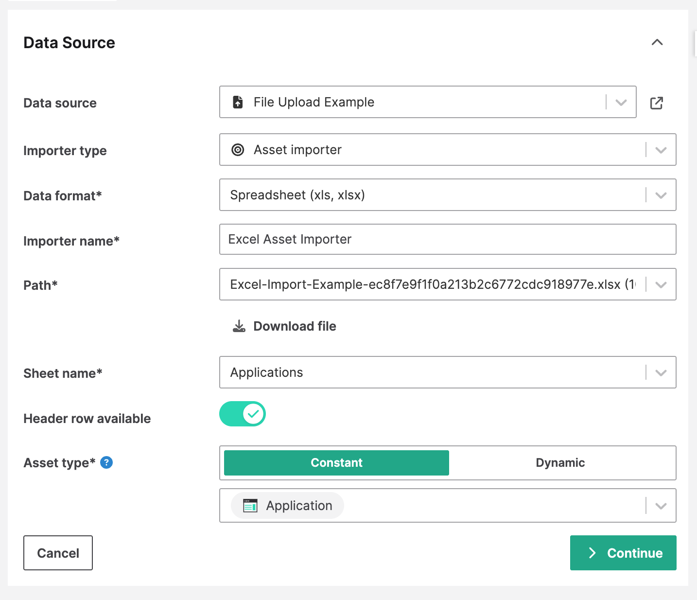 Creating the new asset importer