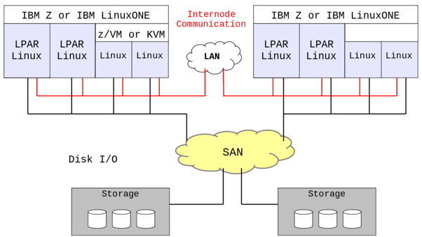 Direct shared-disk model