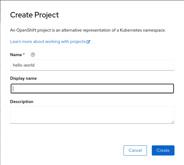 Create a new project