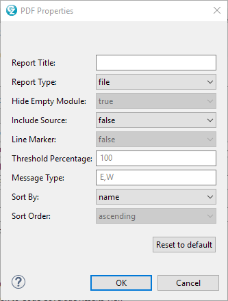 The screenshot shows the PDF Properties dialog box and all the properties available.