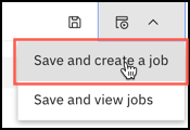Save and create a job