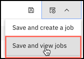 Save and view jobs