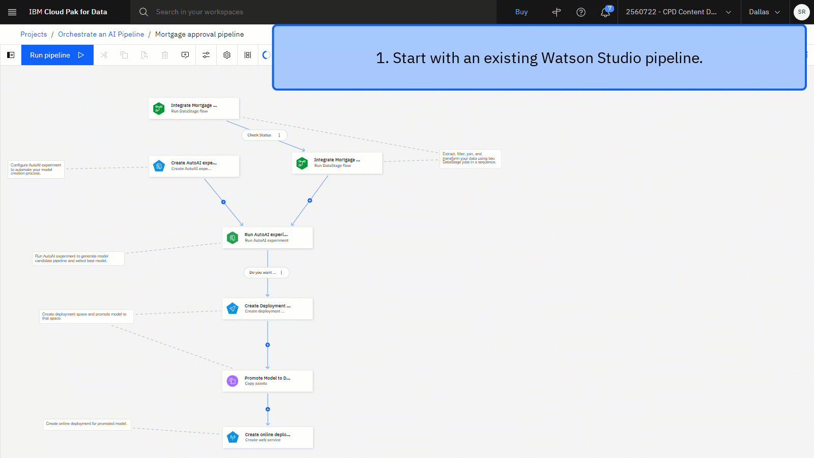 Screenshots of the tutorial Screenshots of the tutorial