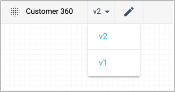 Viewing a previous topology version from the canvas