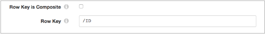 Row Key property set to "/ID"
