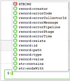 List of valid expression elements