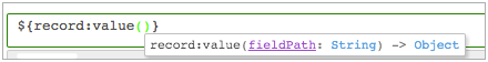 A function with the syntax of the function displayed