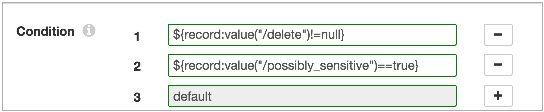 Stream Selector condition properties