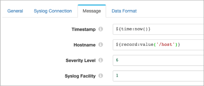 Message properties page