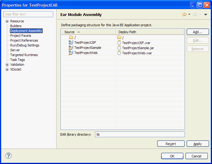 Deployment Assembly page