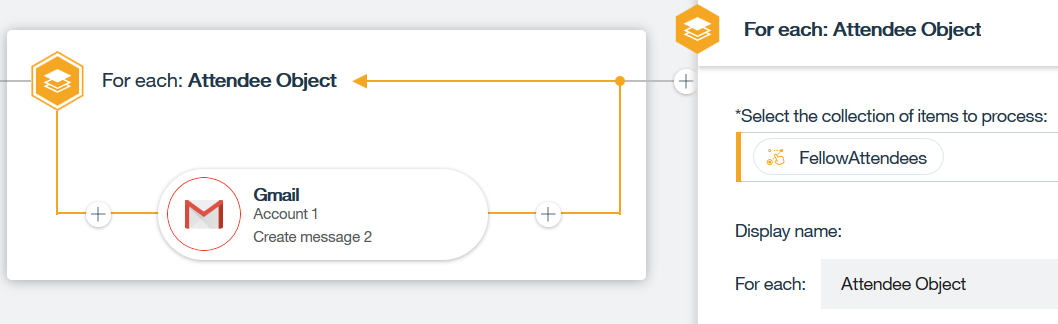 For each node used to iterate over the array structure that is set on the Set Variable node mapping For each node used to iterate over the array structure that is set on the Set Variable node mapping