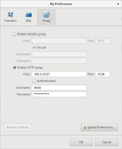 My Preferences. Enable authentication.